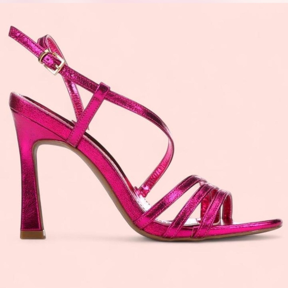Elegant Pink Strappy Heels